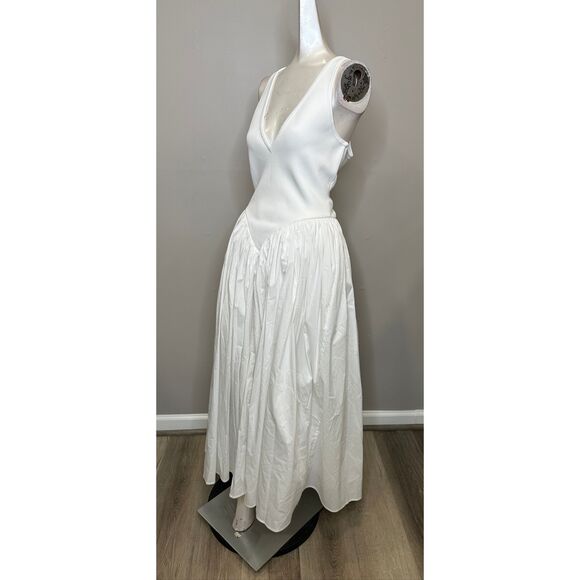 Ronny Kobo Sirinda Sleeveless V-Neck Drop-Waist Stretch Jersey Maxi Dress Size L - Picture 6 of 10